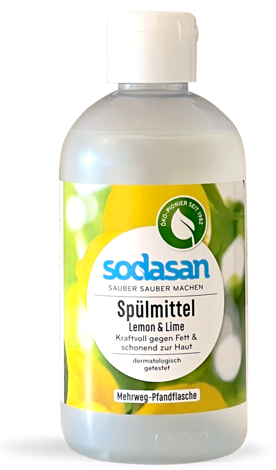 6x300ml Spülmittel Lemon-Lime in zerooo Mehrweg-Pfandflasche